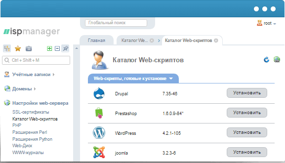 Hosting with ISPmanager